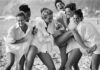 Estelle Lefebure, Karen Alexander, Rachel Williams, Tatjana Patitz, Christy Turlington, Vogue Usa, Los Angeles, 1988. / Peter Lindbergh