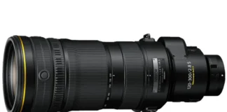 NIKKOR Z 120-300mm f/2.8 TC VR S objektív beépített 1,4× telekonverterrel NIKKOR Z 120-300mm f/2.8 TC VR S telefotó zoom objektív