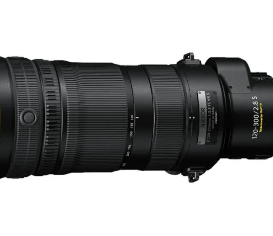 NIKKOR Z 120-300mm f/2.8 TC VR S objektív beépített 1,4× telekonverterrel NIKKOR Z 120-300mm f/2.8 TC VR S telefotó zoom objektív